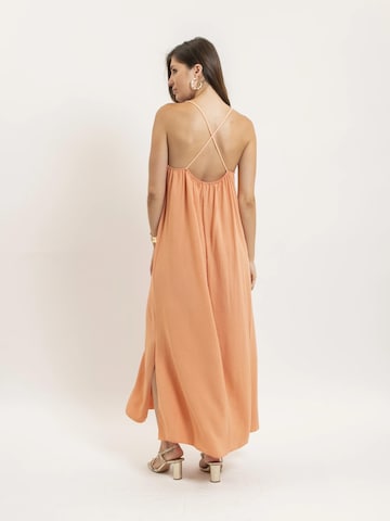 Dona Lisa Zomerjurk 'Robe longue à bretelles IGGY' in Oranje