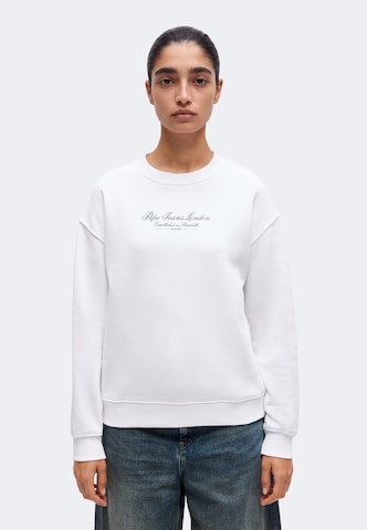 Pepe Jeans Sweatshirt i hvid: forside