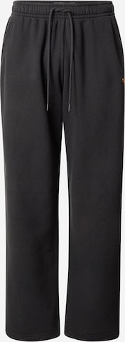 Abercrombie & FitchLoosefit Hlače - crna boja: prednji dio