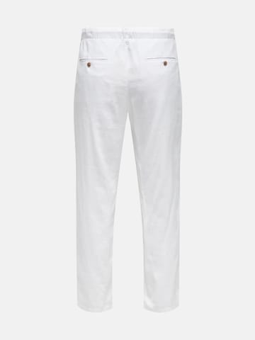 Only & Sons Tapered Housut 'ONSLEO' värissä valkoinen