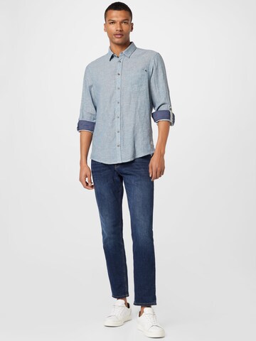 BLEND Regular fit Button Up Shirt in Blue