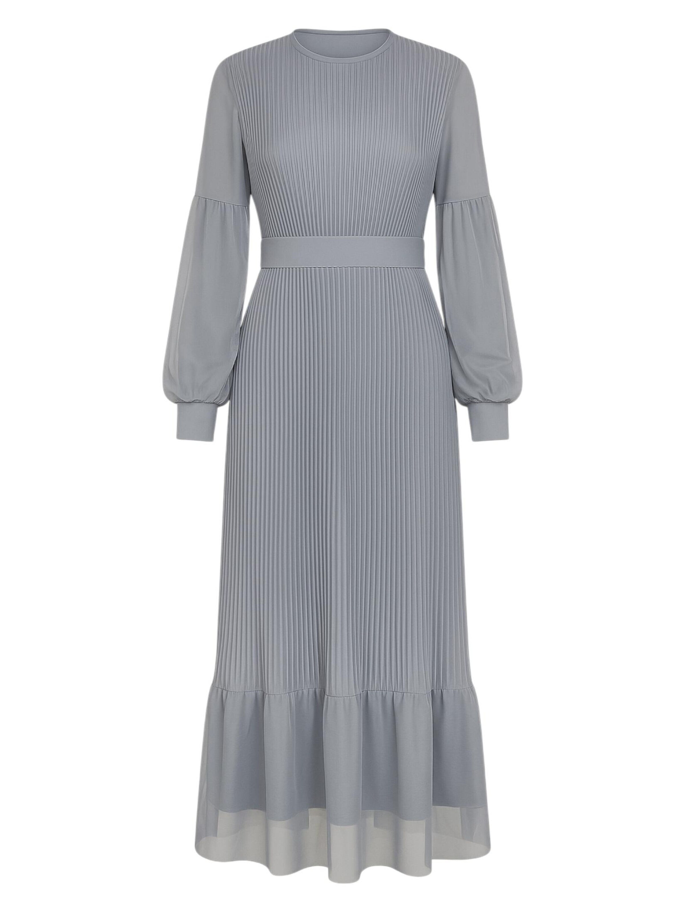 fashionshowcase - Vestido de noche 'BEGÜM' en gris: frente