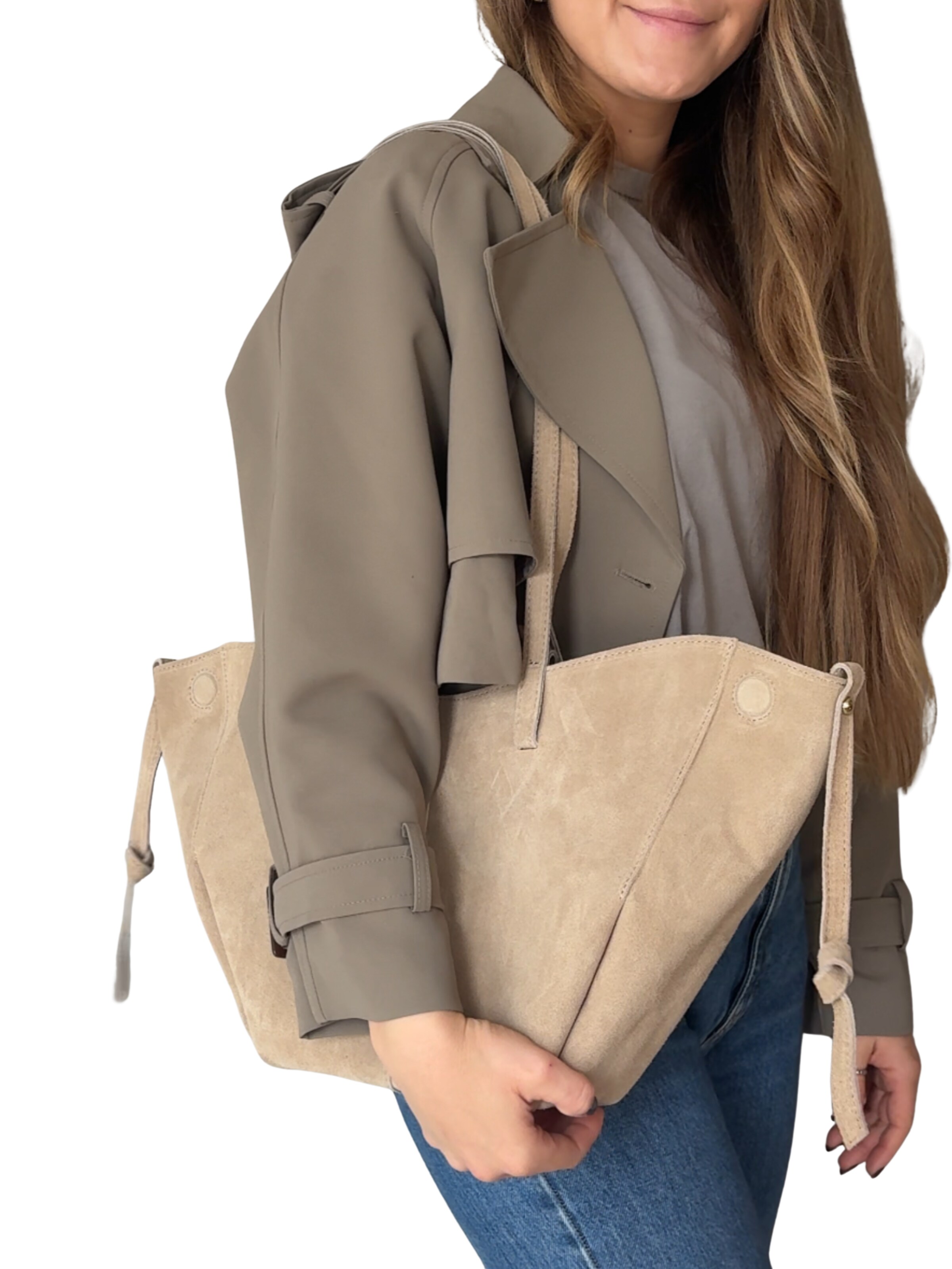 lePelou Shoulder Bag 'TESSA' in Beige