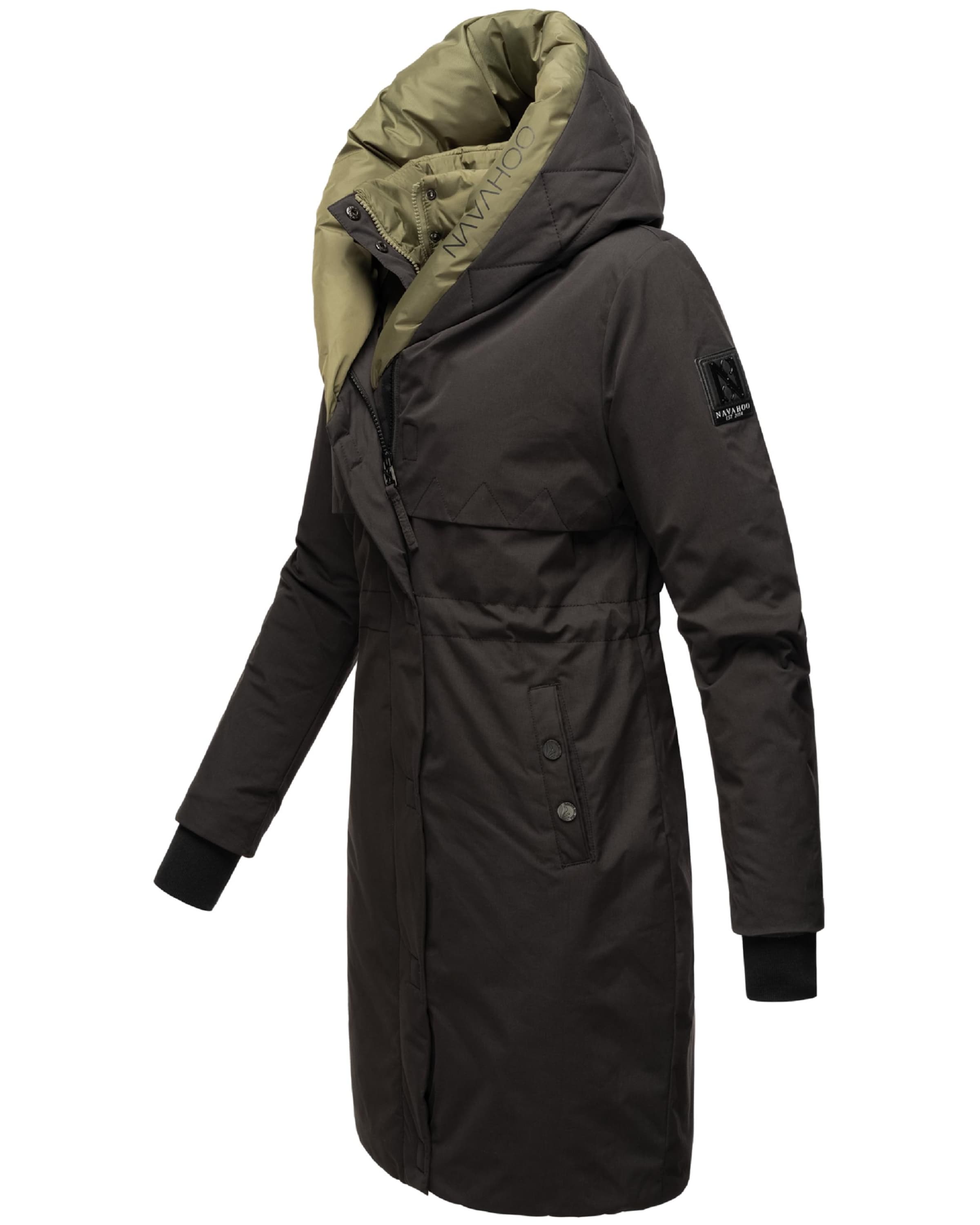 NAVAHOO Mantel 'Snowelf' in Schwarz