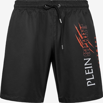 Plein Sport Swimming shorts 'Scratch' in Black: front