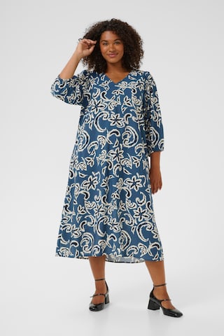 Robe 'Mahlia' KAFFE CURVE en bleu : devant