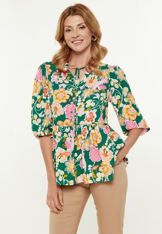 Usha - Blusa en verde: frente