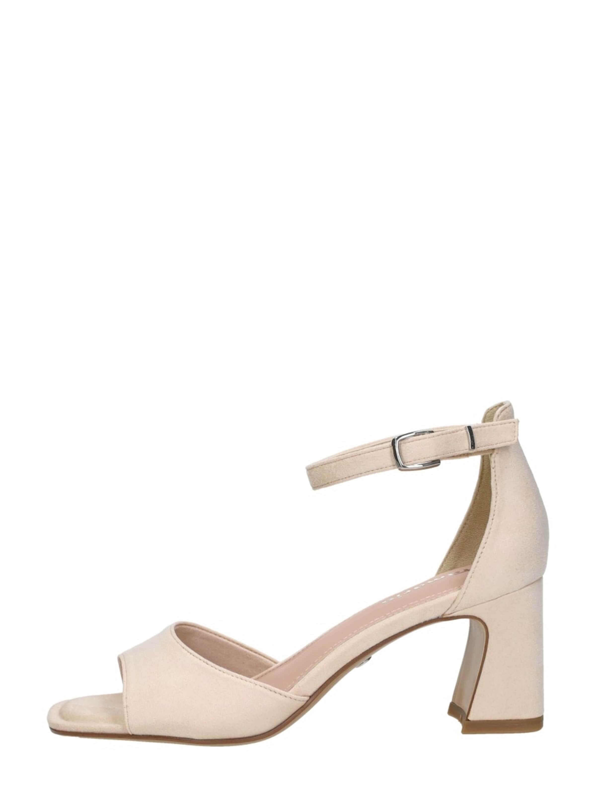 Tamaris Sandalen met riem 'Hak' in Beige