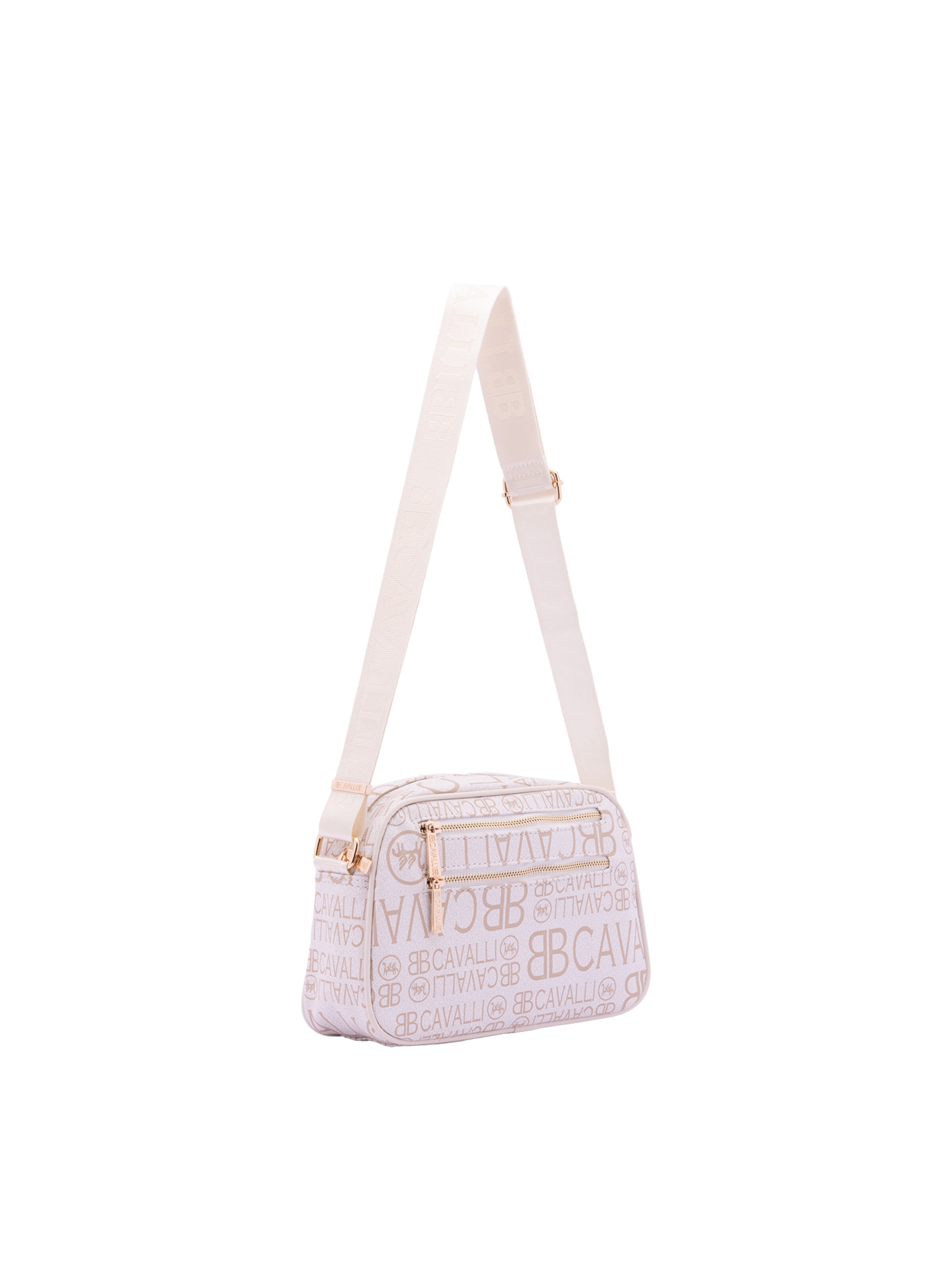 Borsa a tracolla 'Borsa a Tracolla B Cavalli Donna con Zip e Tasche Regolabile Ecopelle' di B. Cavalli in bianco