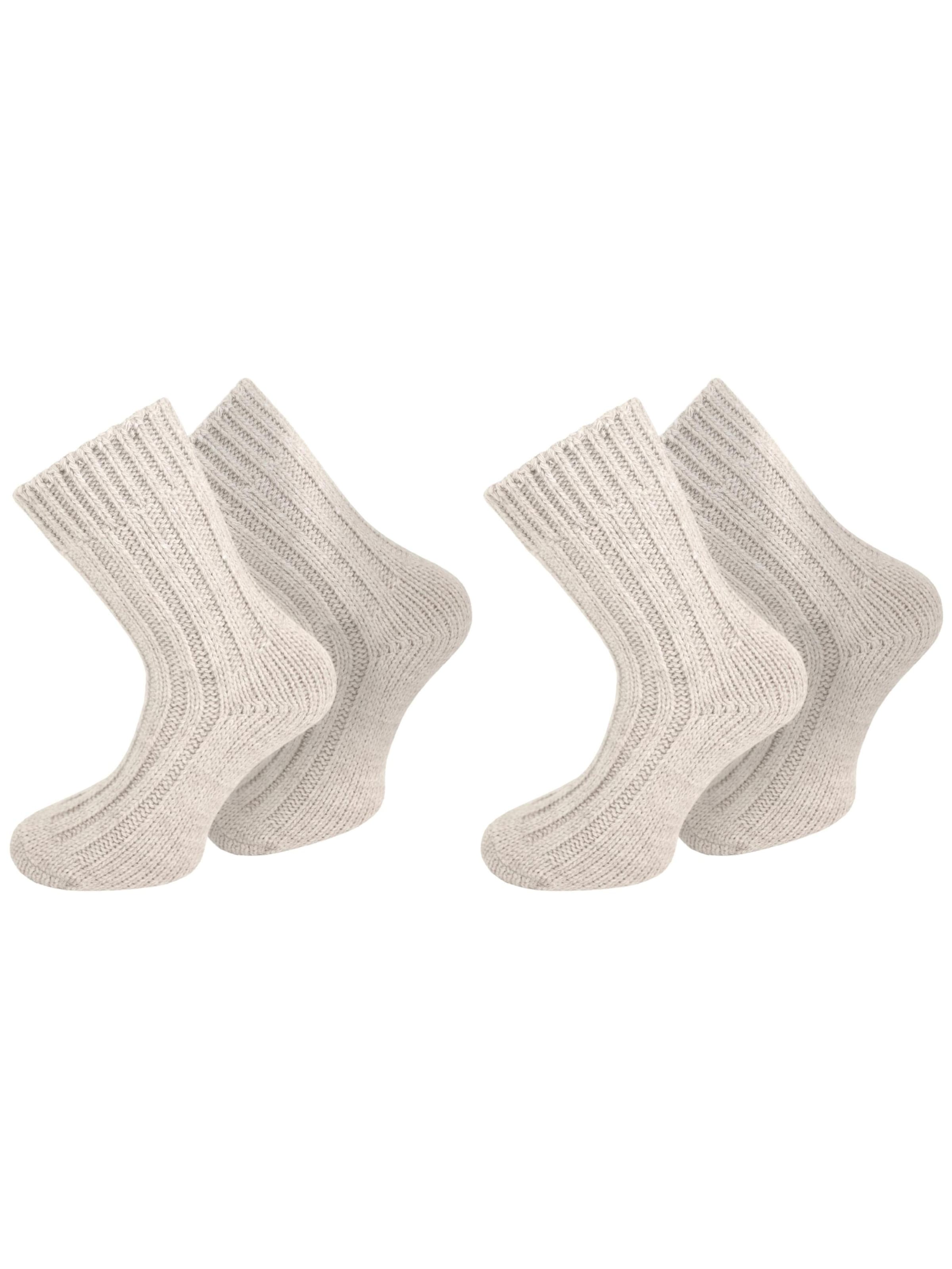 Chaussettes normani en blanc : devant