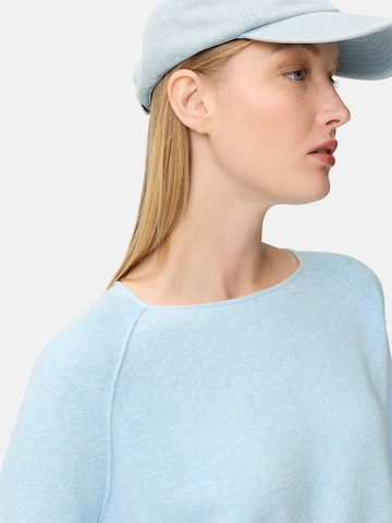 CAMEL ACTIVE Strickpullover mit Rundhalsausschnitt in Blau