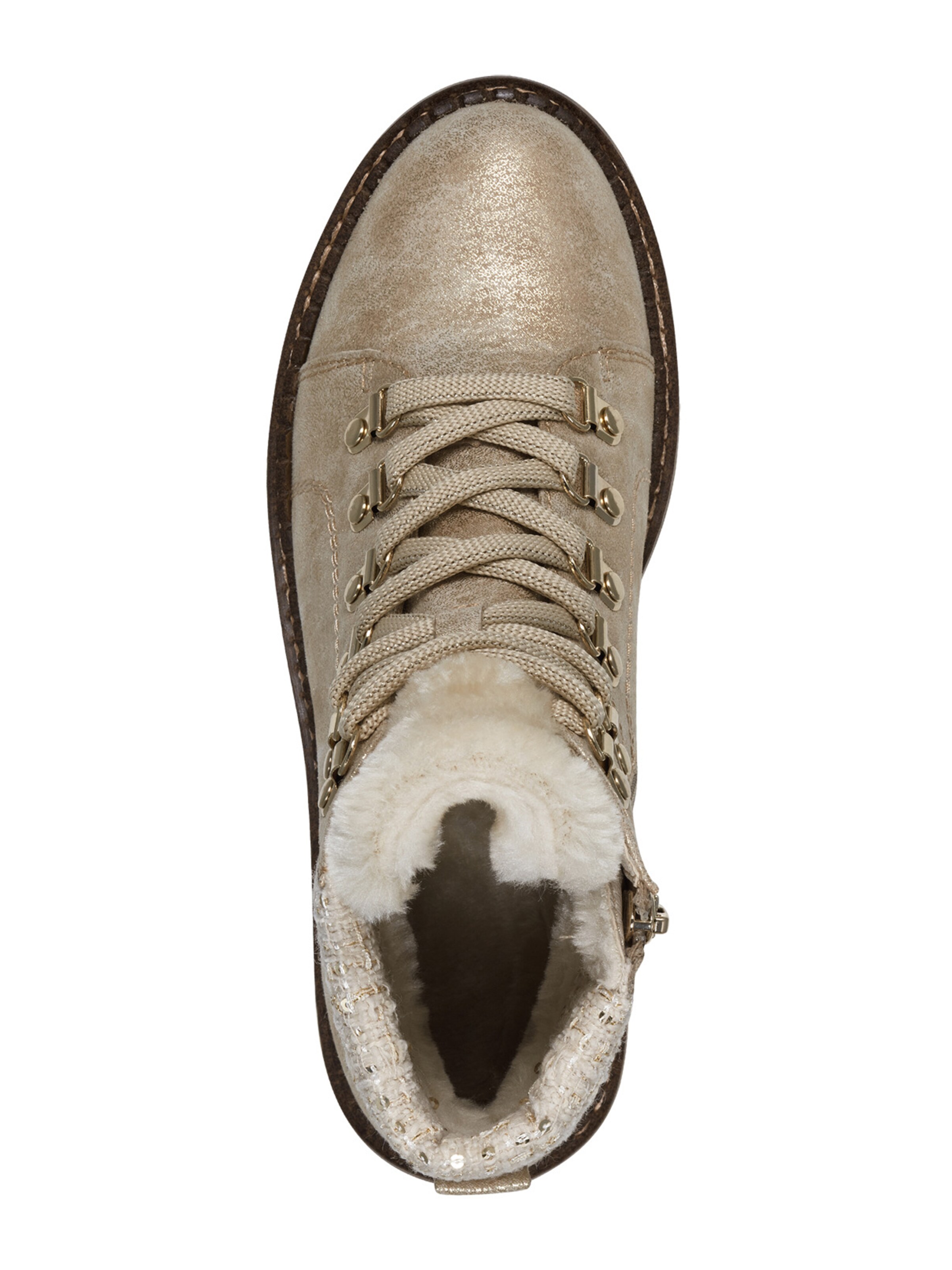 Bottines à lacets Tamaris en or