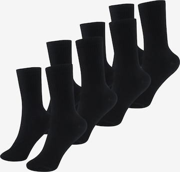 cfab (formerly creamy fabrics) Sockor 'Lange Sportsocken | 4er Pack' i svart: framsida