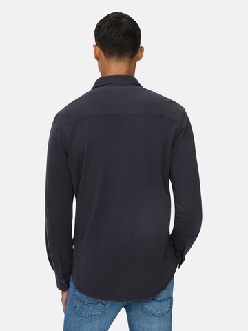 CAMEL ACTIVE Regular Fit Langarm Hemd aus reiner Baumwolle in Blau