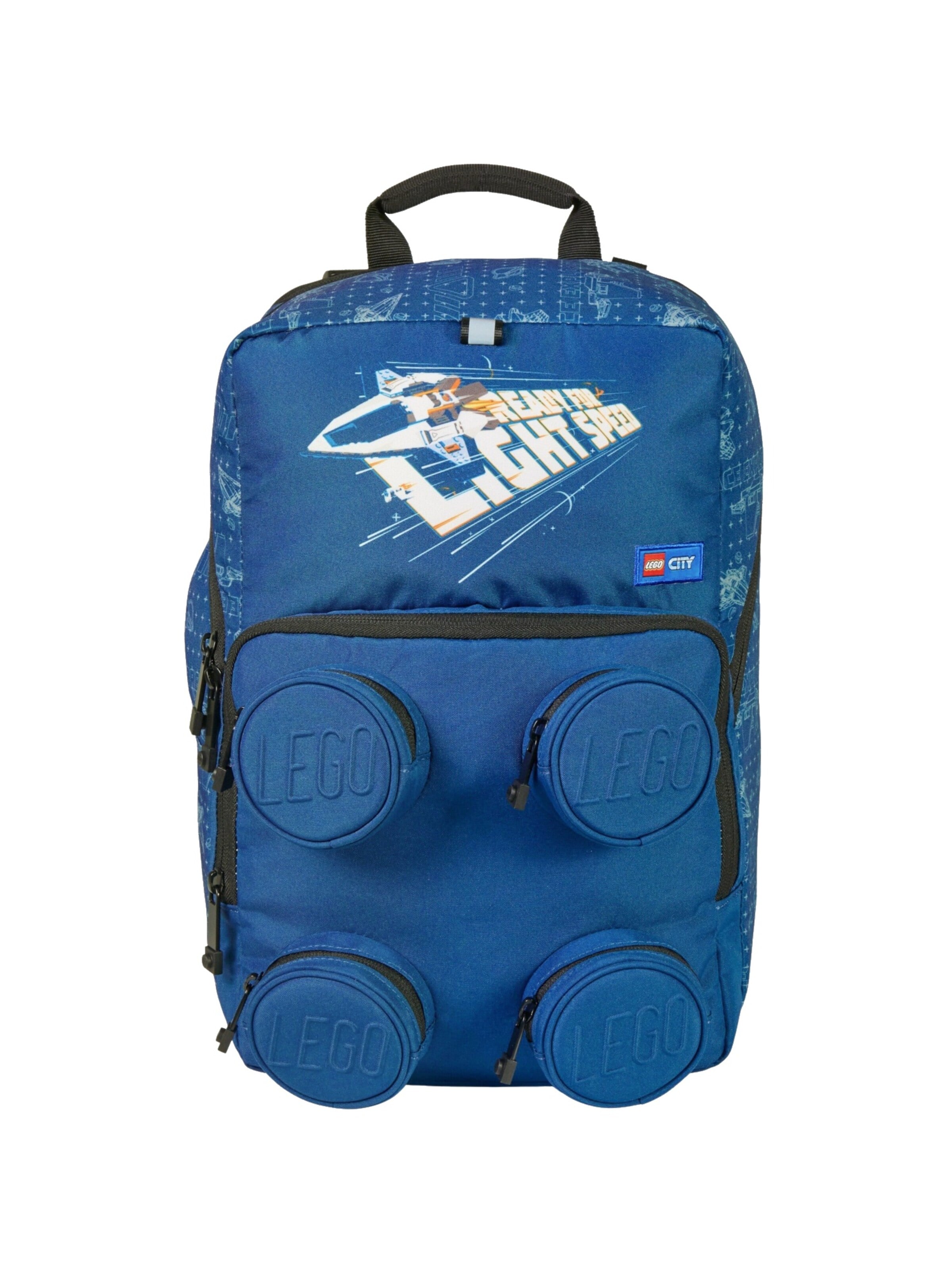 LEGO Rugzak 'LEGO Bricks Petersen School Backpack' in Blauw: voorkant