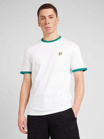 Lyle & Scott Μπλουζάκι 'Ringer' σε λευκό: μπροστά