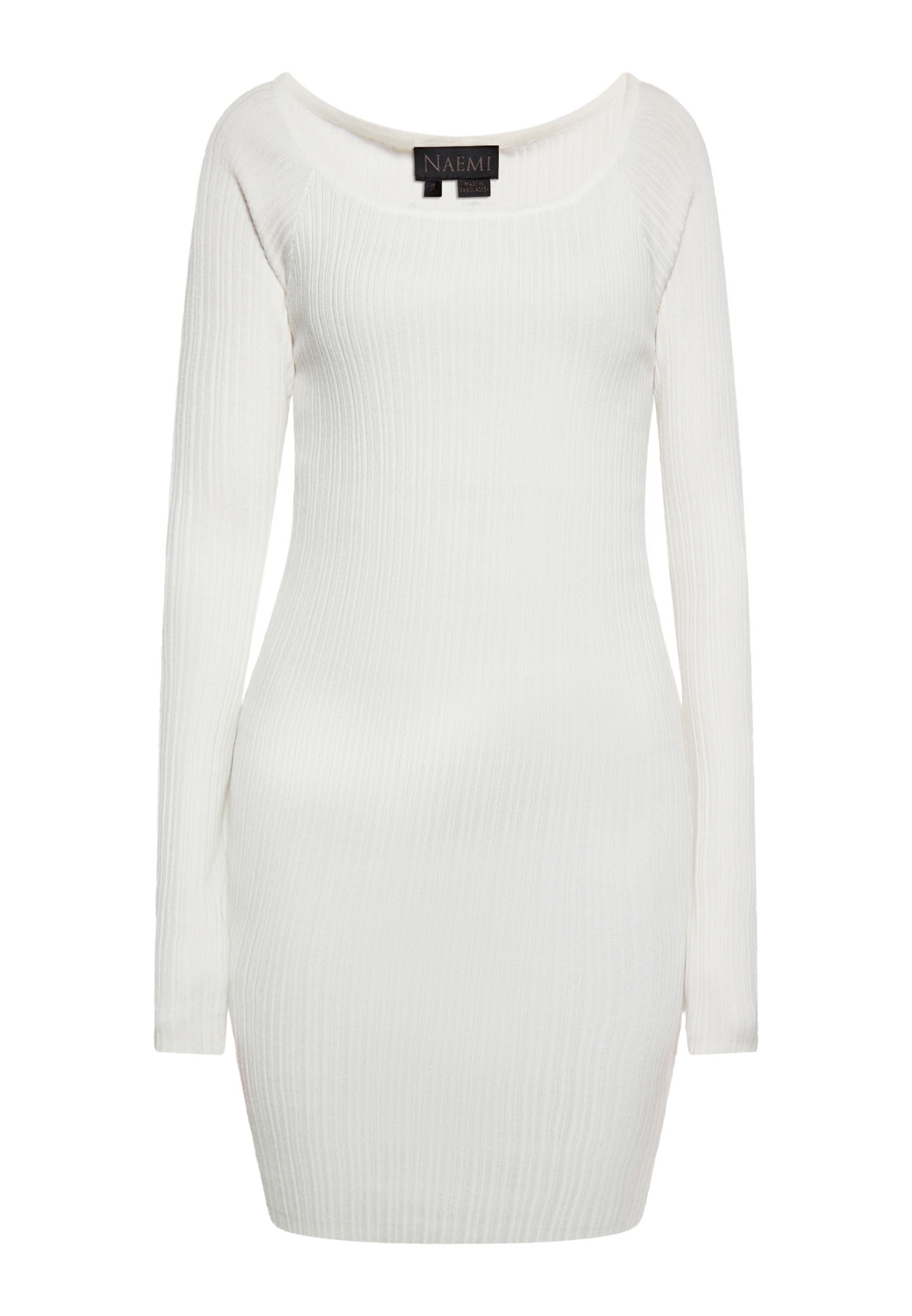 NAEMI - Vestido de punto en blanco: frente