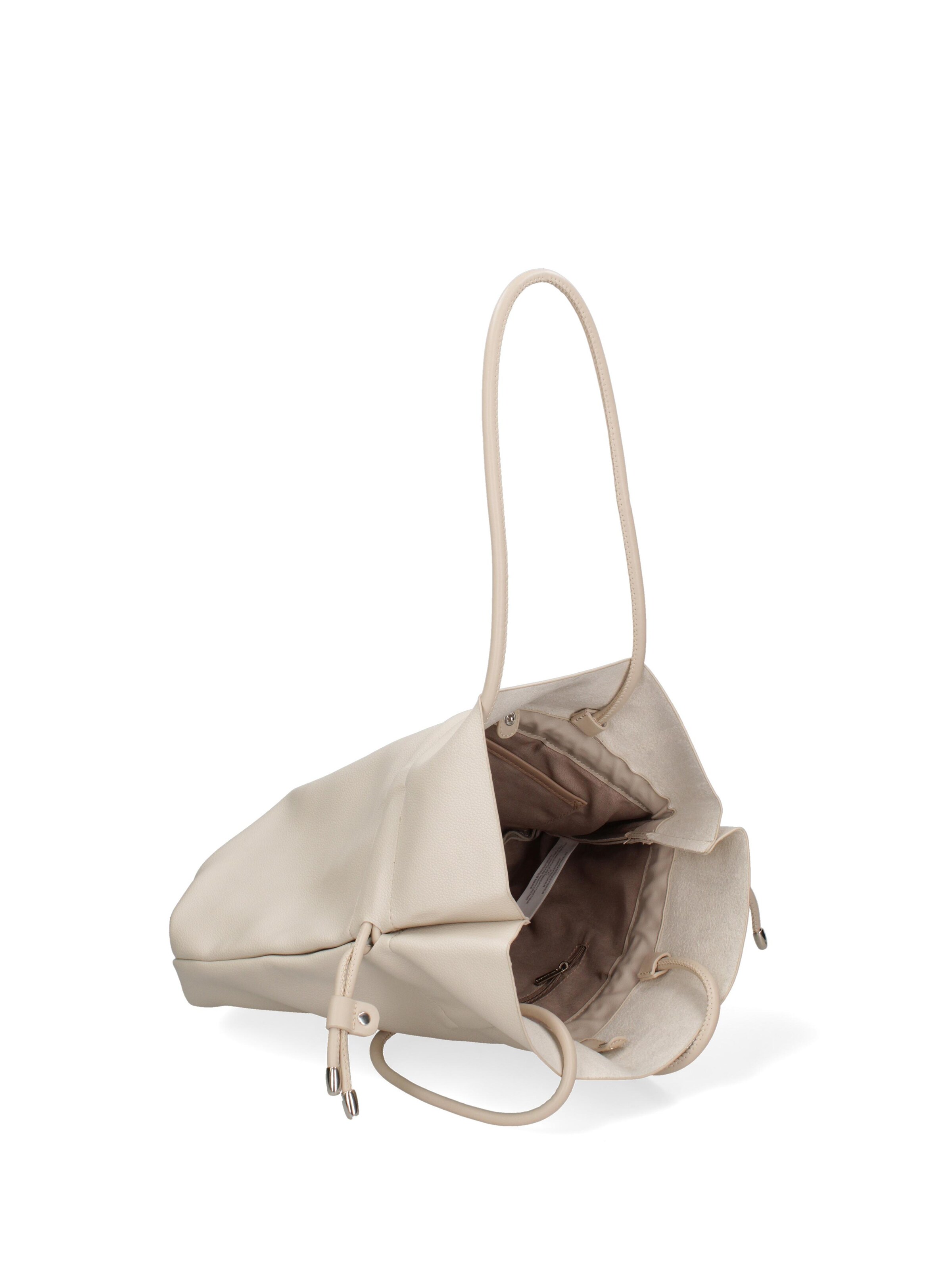 Borsa a spalla 'Borsa a Spalla Donna David Jones PVC con Zip e Manici Resina' di David Jones in beige
