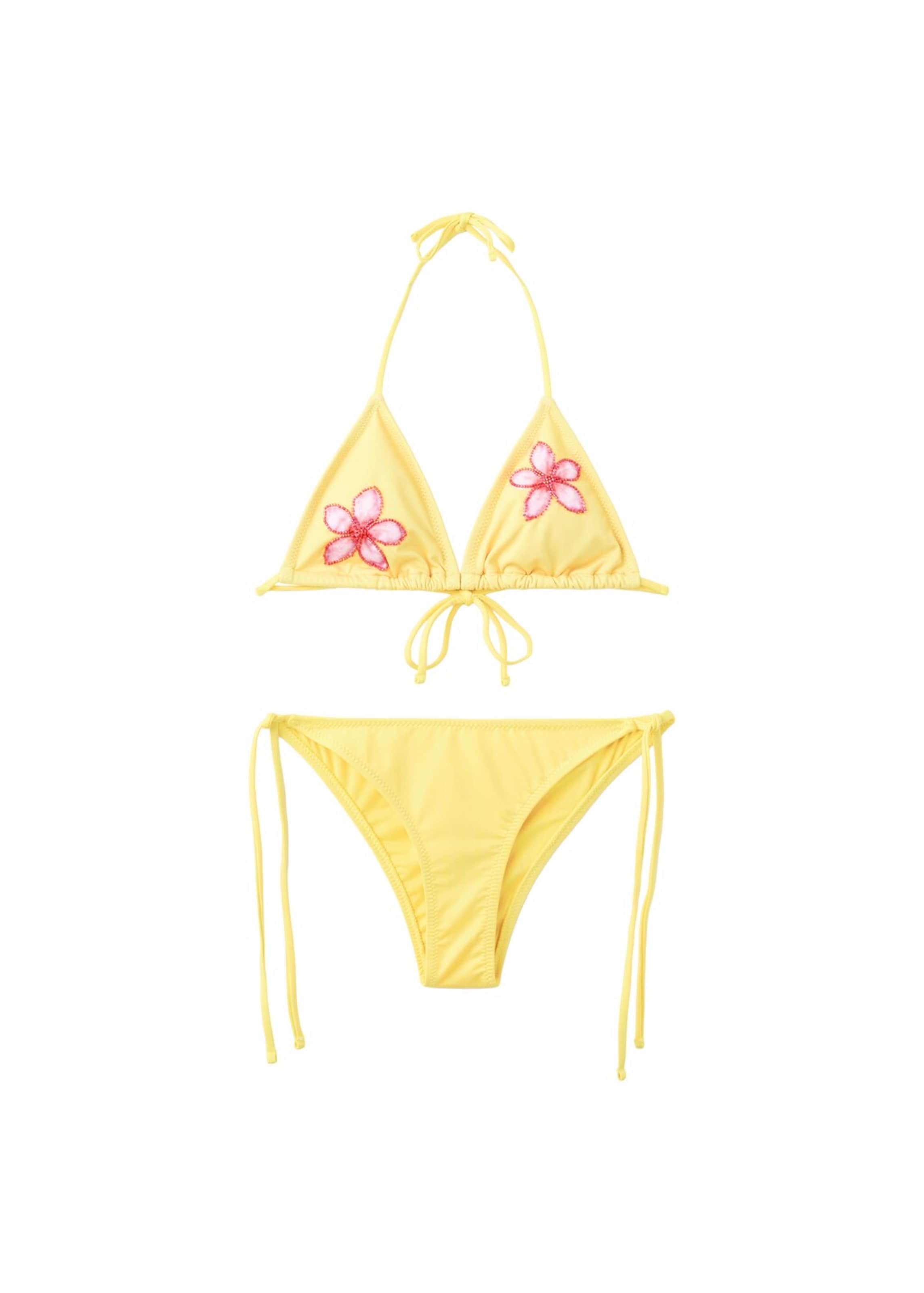 MANGO TEEN Triangle Bikini 'Flori' in Yellow: front