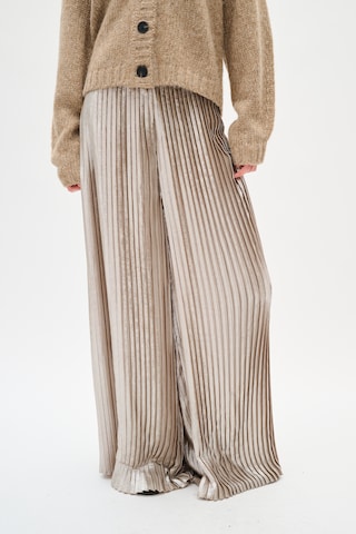 InWear Wide leg Pants 'FutureIW' in Silver: front