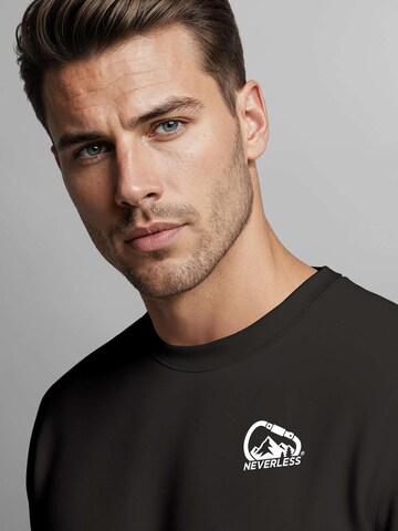 Neverless Sweatshirt 'Climbing Mountain' in Black