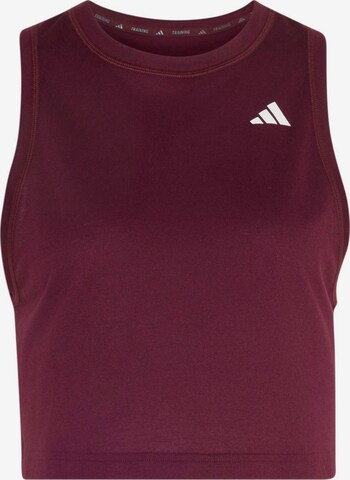 Top sportivo 'WE' di ADIDAS PERFORMANCE in marrone: frontale