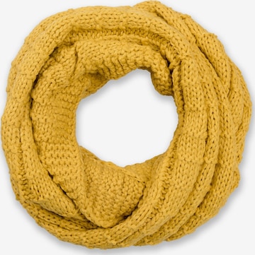 styleBREAKER Loop scarf 'Strick Loop mit Karomuster' in Yellow: front