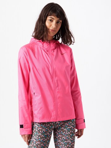 NIKE Athletic Jacket in Pink: front