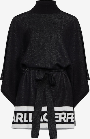 Karl Lagerfeld Oversize sveter - Čierna: predná strana