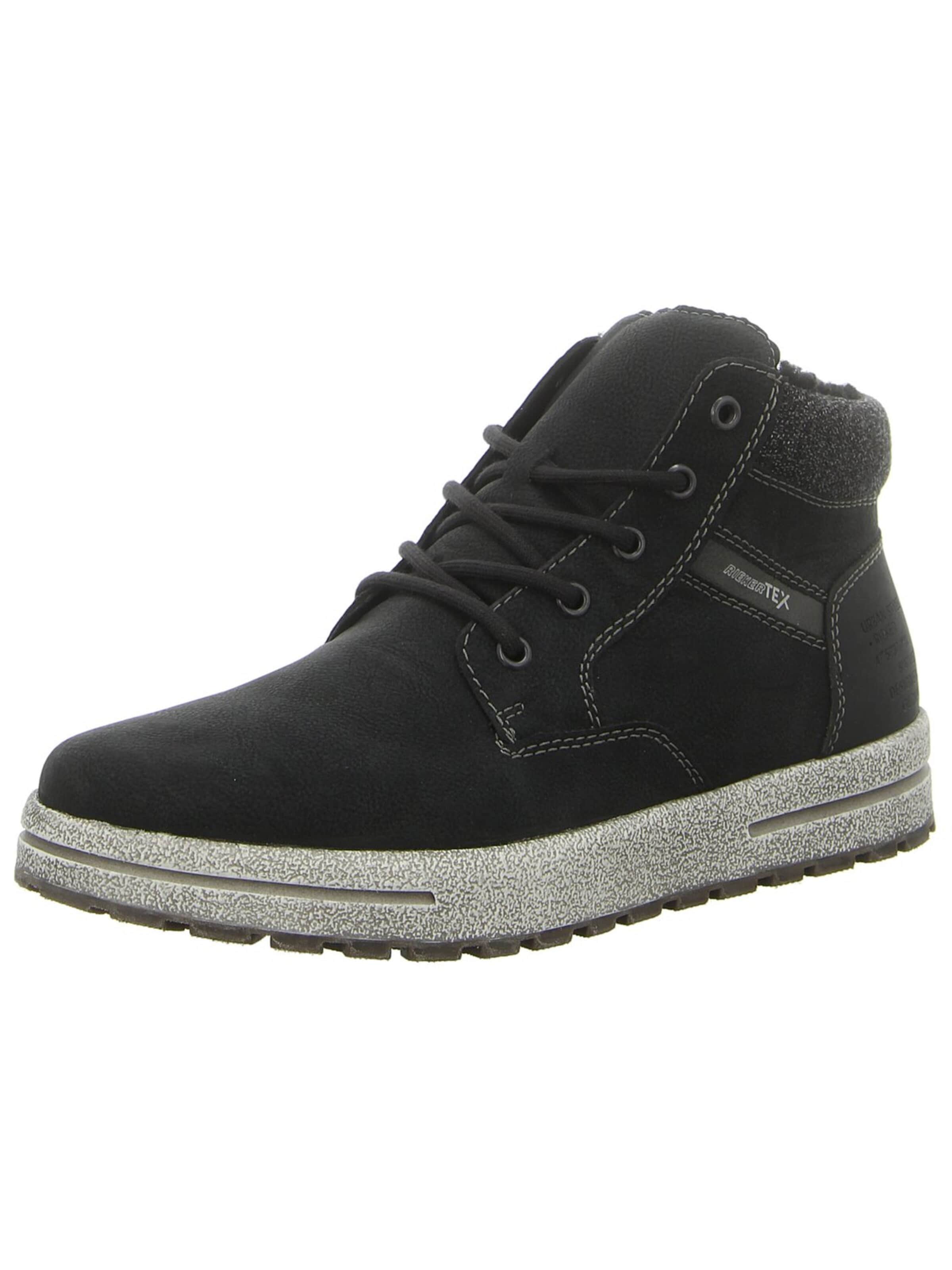 Rieker Boots 'Stiefel Herren 30741-00 Kunststoff (Synthetik) in schwarz' in Zwart: voorkant