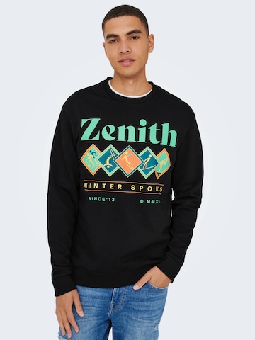 Only & Sons - Sudadera 'ONSCERES MONTO' en negro: frente