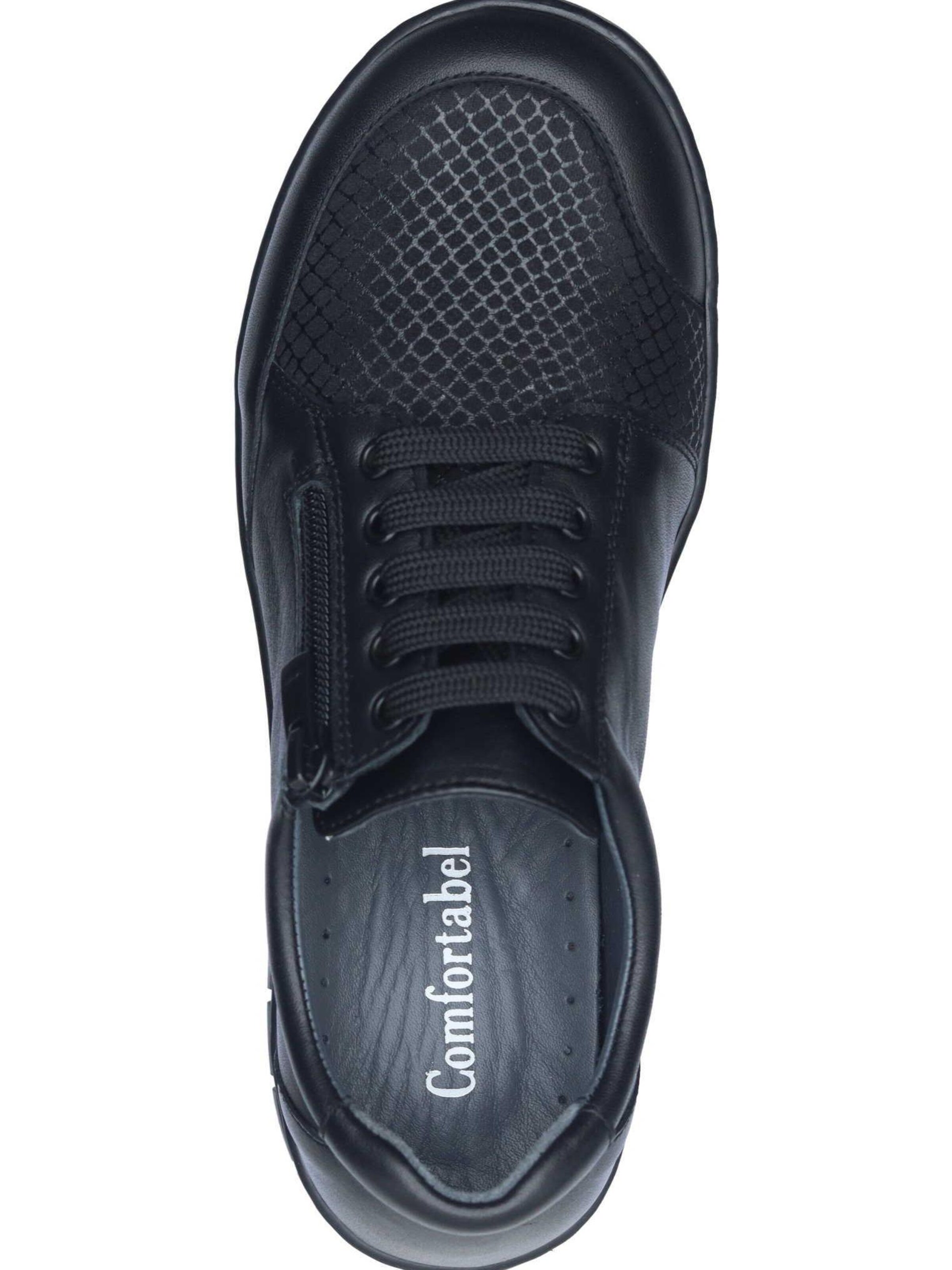 Comfortabel Schnürschuh in Schwarz