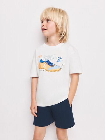 MANGO KIDS Tričko 'GOAL' – bílá: přední strana