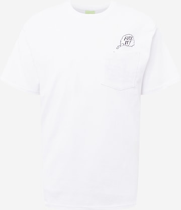 HUF T-Shirt 'IN THE POCKET' in Weiß: predná strana