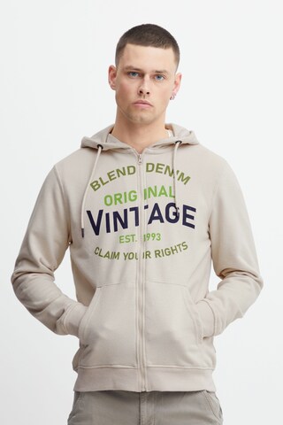 BLEND - Sudadera con cremallera en gris: frente