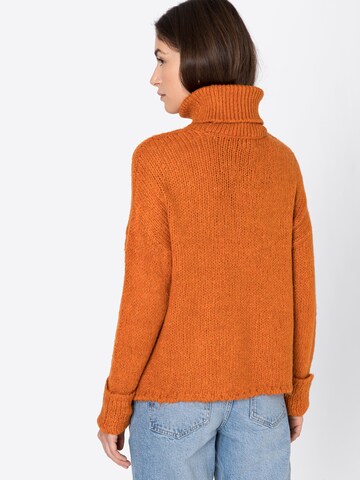 JDY Sweater 'DINEA' in Orange