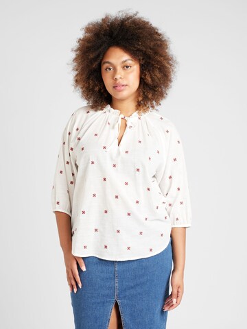 ONLY Carmakoma Blouse 'CARDoorn' in White: front