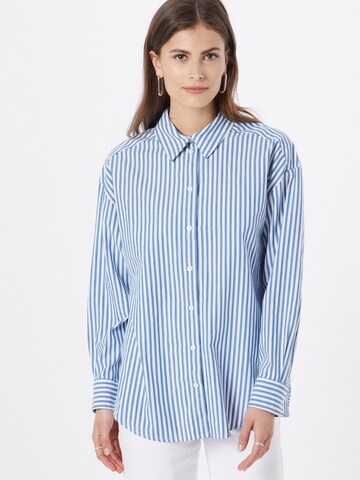 Monki Blouse in Blue: front