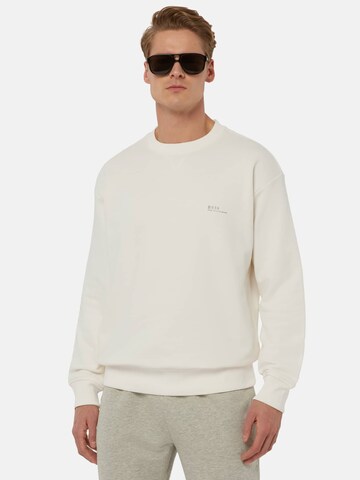 Boggi Milano Sweatshirt in Wit: voorkant