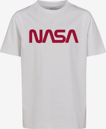 T-Shirt 'Nasa Worm' Mister Tee en blanc : devant