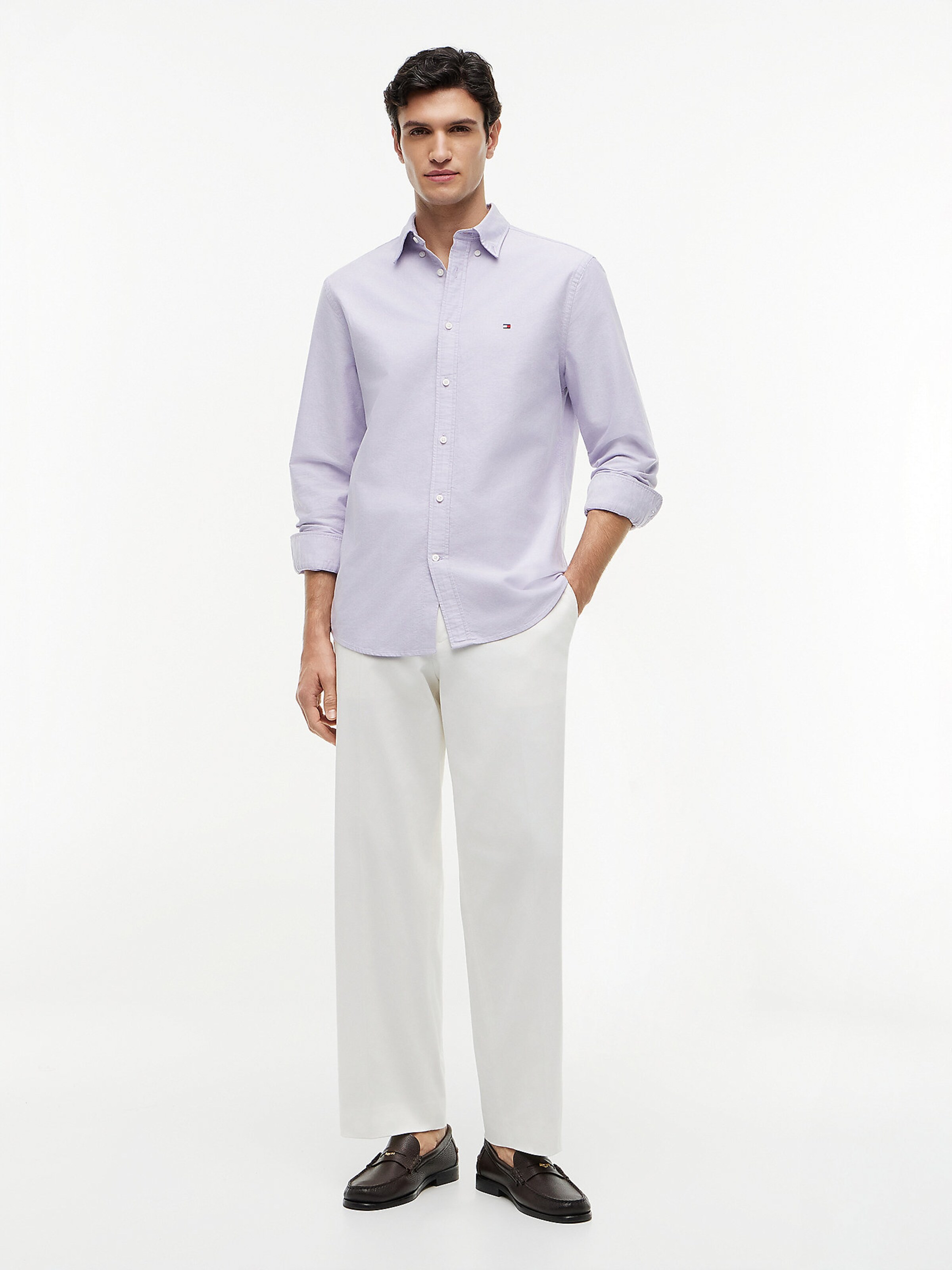 Coupe regular Chemise TOMMY HILFIGER en violet