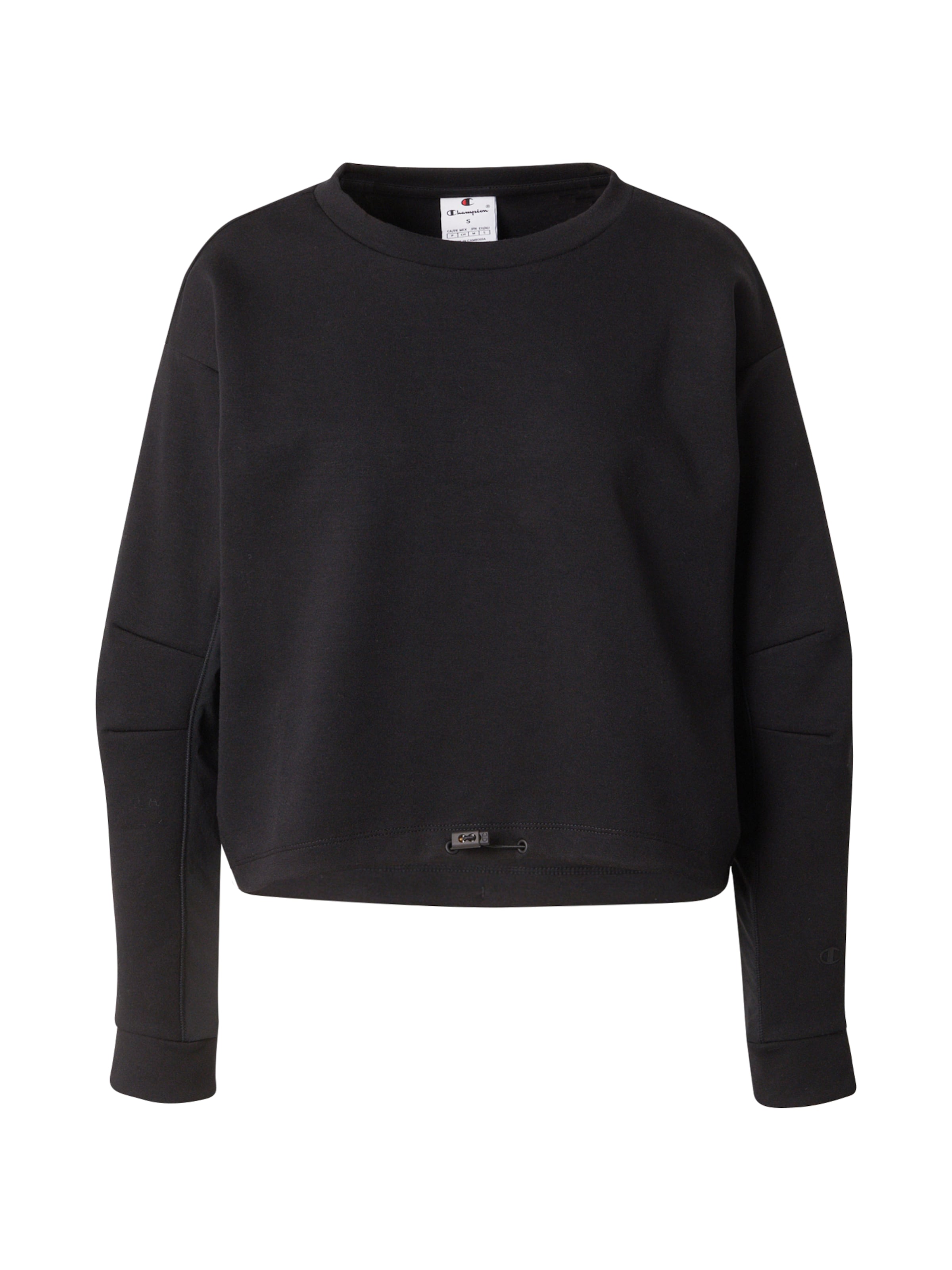 Bluză de molton de la Champion Authentic Athletic Apparel pe negru: față