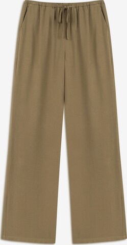 Wide Leg Pantalon Twist en marron : devant