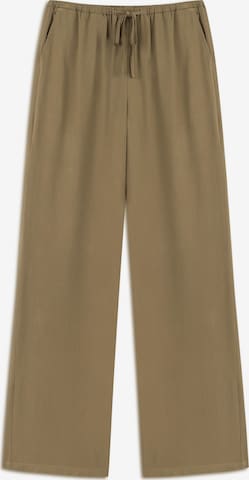 Twist Wide leg Broek in Bruin: voorkant