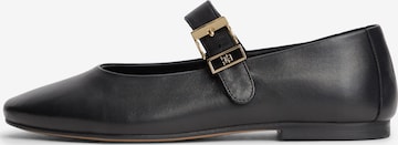 Ballerina con cinturino di TOMMY HILFIGER in nero: frontale