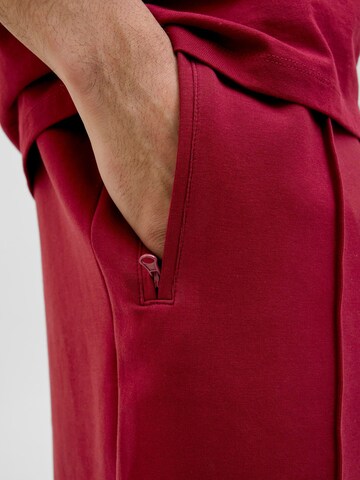 JACK & JONES Wide leg Trousers in Red