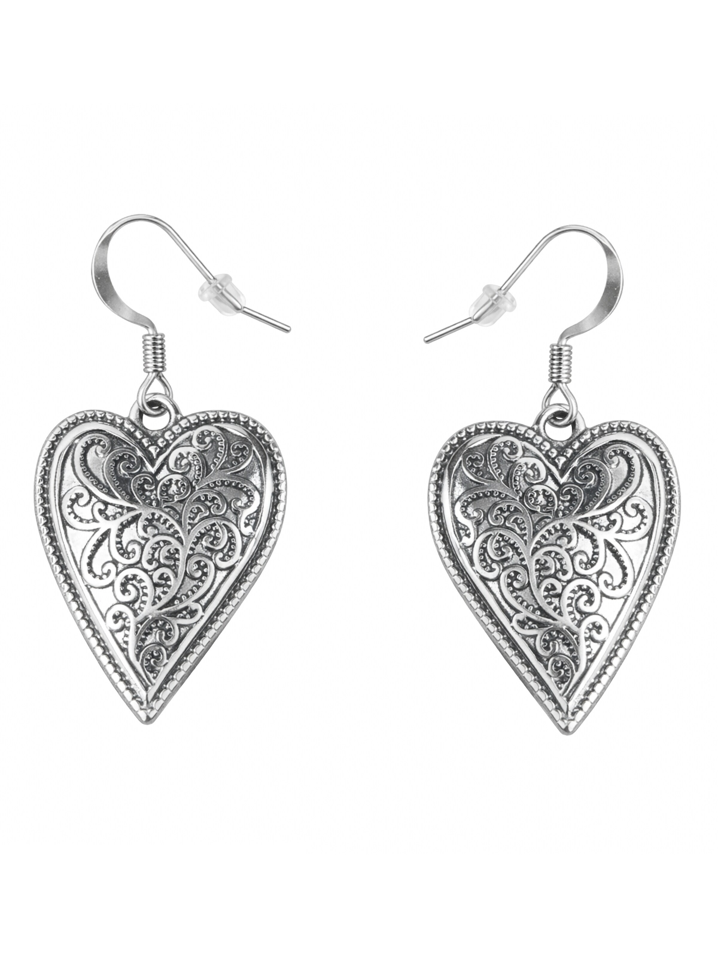 Allgäu Rebell Earrings 'Dori' in Silver: front