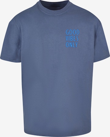 T-Shirt 'Good Vibes Only' Merchcode en bleu : devant