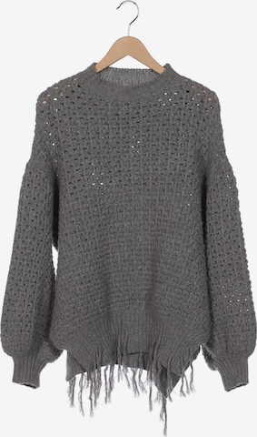 Fine Edge Pullover XS-XL in Grau: Vorderseite