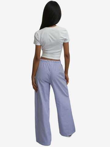 Hiccup - Perna larga Calças em azul